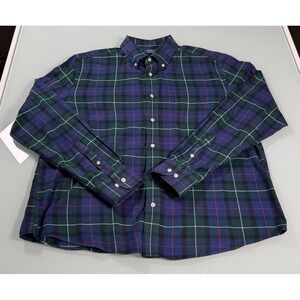 Lauren Ralph Lauren Shirt Mens L Reg Fit Stretch Plaid long Sleeve Button Down
